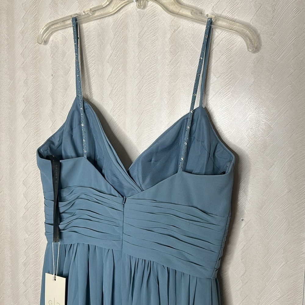 🦋🆕 GATHER & GOWN BRIDESMAID FLOOR-LENGTH GOWN SIZE 10 - Picture 7 of 11